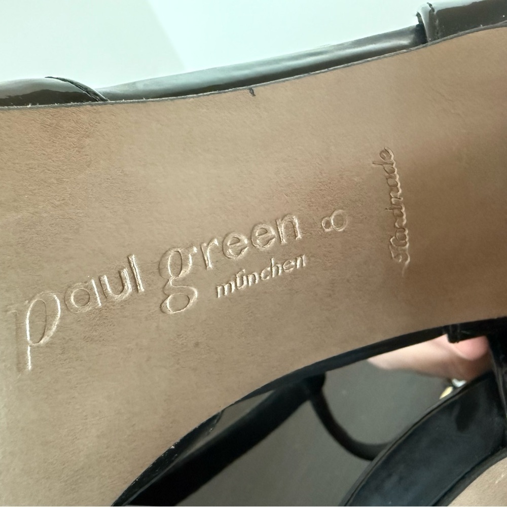 Paul Green Glossy Black Heels womens size 8 - Picture 8 of 9